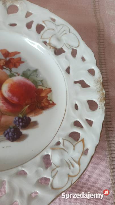 Talerz z owocami Ażury reliefy można powiesić Gdańsk