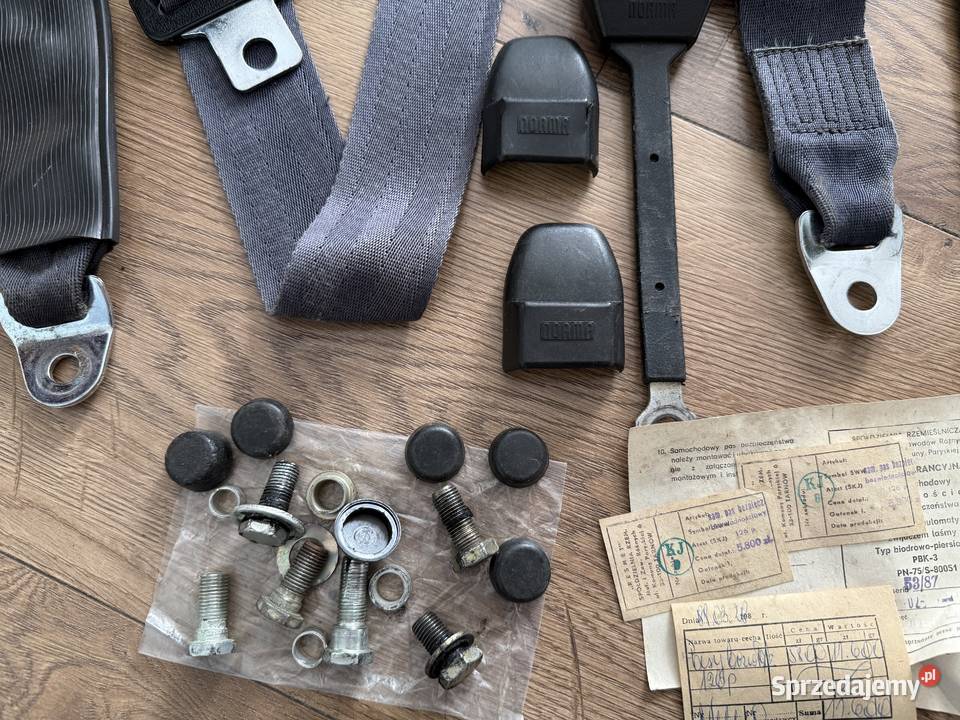 Fiat 126 p Pasy bezpieczeństwa na przód komplet śląskie