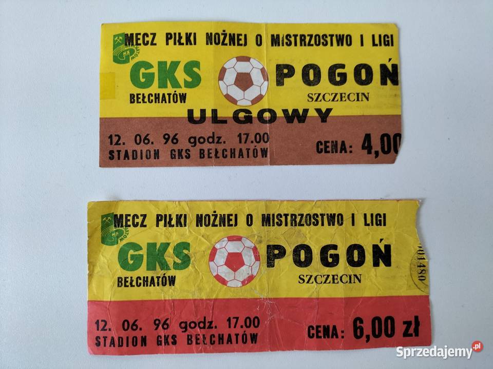 Stare bilet piłkarskie GKS-Pogoń