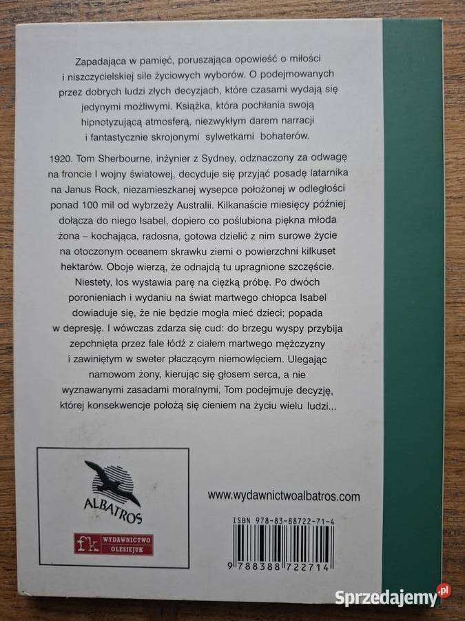 Światło między oceanami ML Stedman audiobook twarda małopolskie Kraków