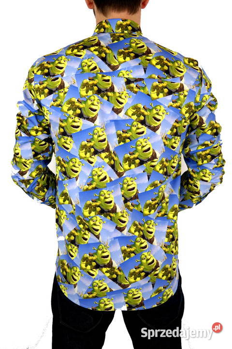 DANIEL BESSI Koszula Męska Fb090 Bajka SHREK Ostrów Wielkopolski