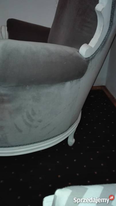 Fotel stylizowany odnowiony pokryty aksamitem 88cm Szczyrk sprzedam