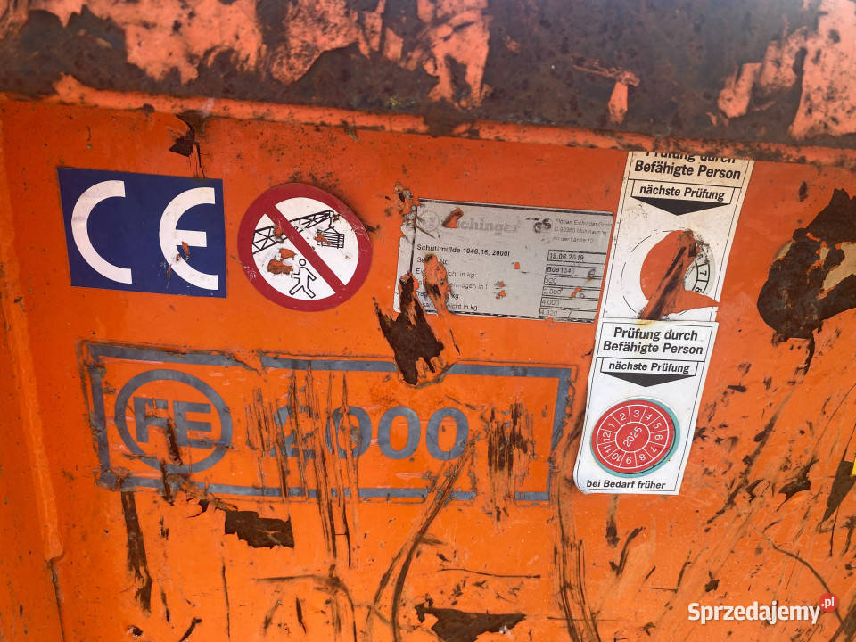 Kontener na GRUZ ZŁOM przemysłowy EICHINGER 2000 kujawsko-pomorskie Ruda