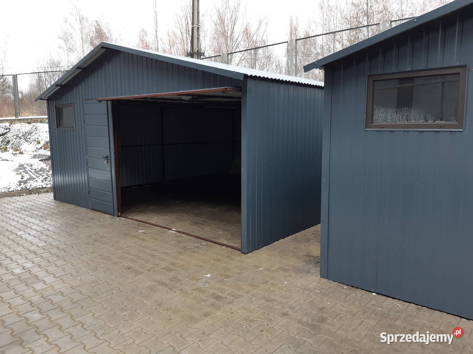 GARAŻ BLASZANY Grafitowy Dwuspadowy Magazyn 36m2 Sprzedaż małopolskie Nowy Targ
