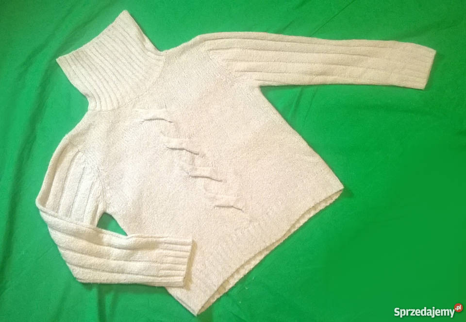 Kremowy sweter Opinion By Spengler z golfem mazowieckie Warszawa sprzedam