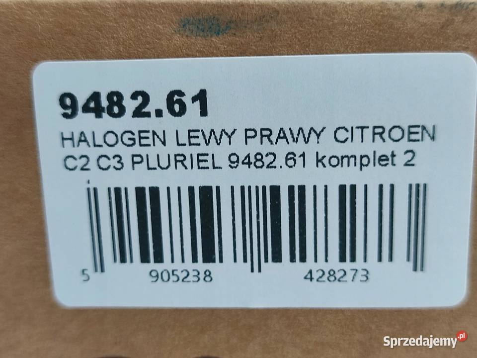 HALOGEN 2 L P CITROEN C2 C3 PLURIEL 20022009