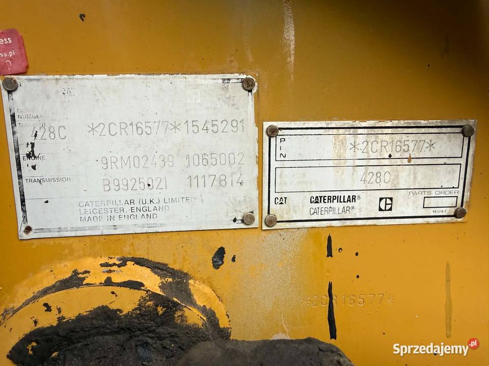 Koparkoładowarka Cat 428C 1999r Rok produkcji 1999 Gotkowice