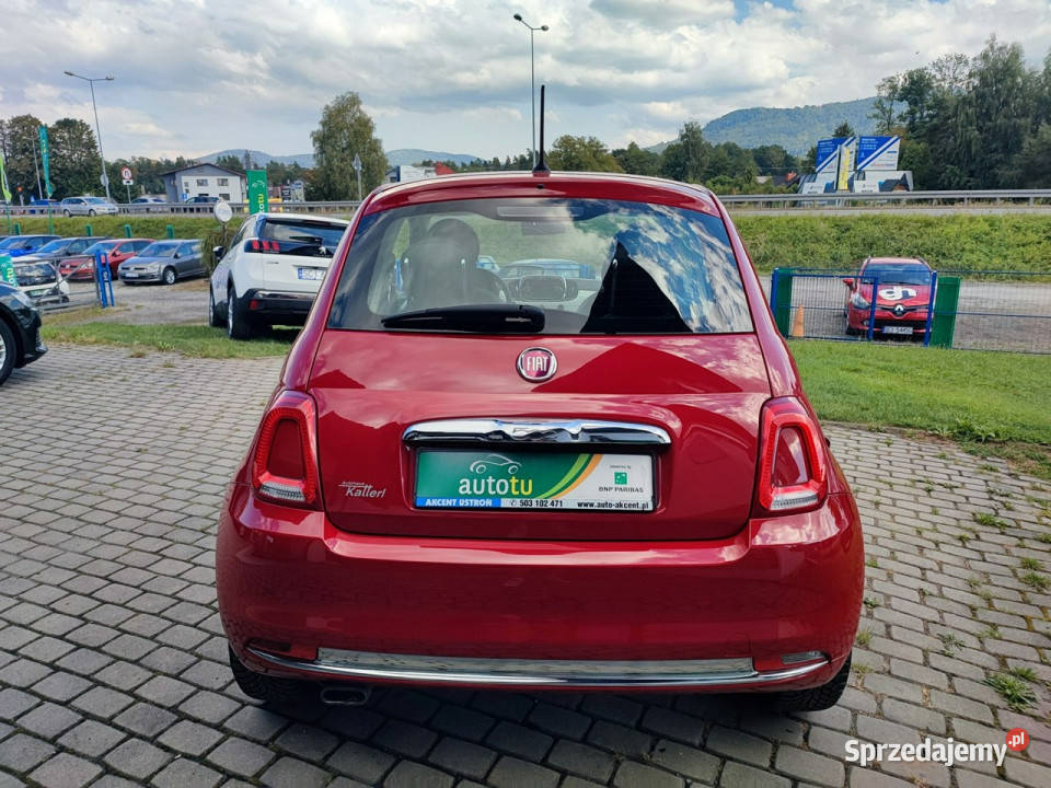 Fiat 500 12 8V Lounge 55 t pełny serwis I 2007 gniazdo AUX śląskie Ustroń