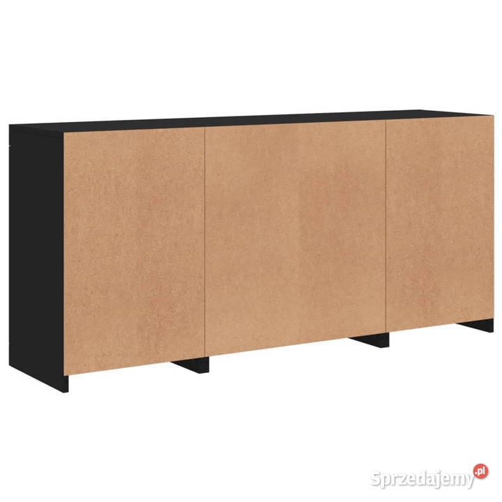 Szafka z oświetleniem LED czarna 1425x37x67 mazowieckie Warszawa