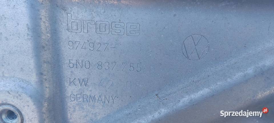 Podnośnik szyby lewy przód VW TIGUAN 5N0837755 Szczecin