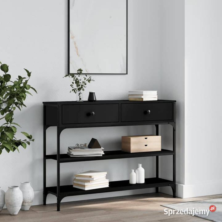 Stolik konsolowy czarny 100x25x75 WM834180 mazowieckie Warszawa sprzedam
