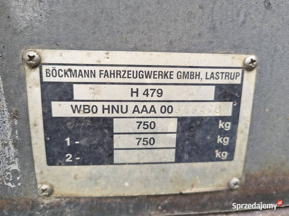 Przyczepa samochodowa lekka dmc 750 bockmann z Przyczepy i naczepy Lubawa