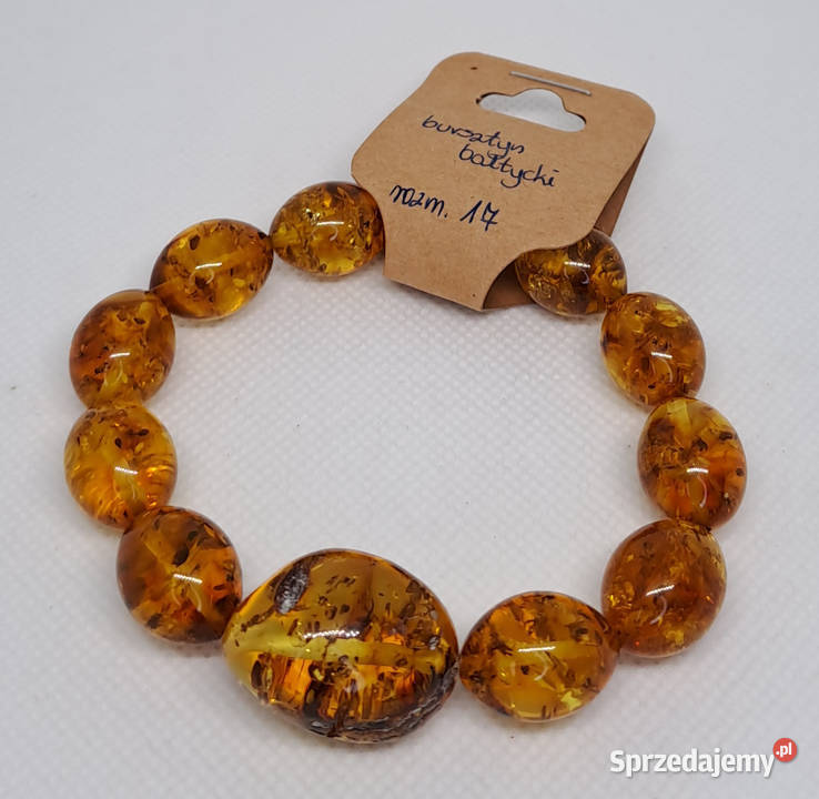 Bransoletka z bursztynu bursztyn bałtycki oliwka mazowieckie