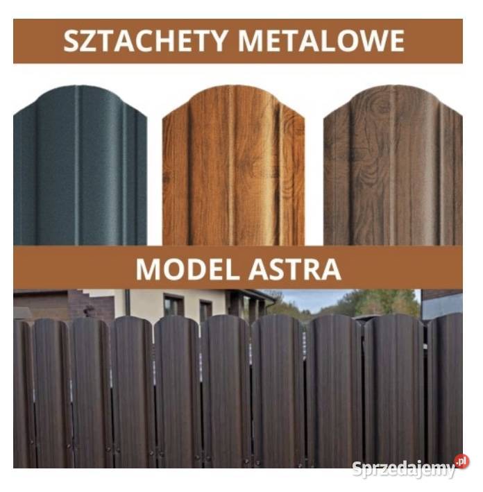 sztachety metalowe ASTRA grubość o5 mm