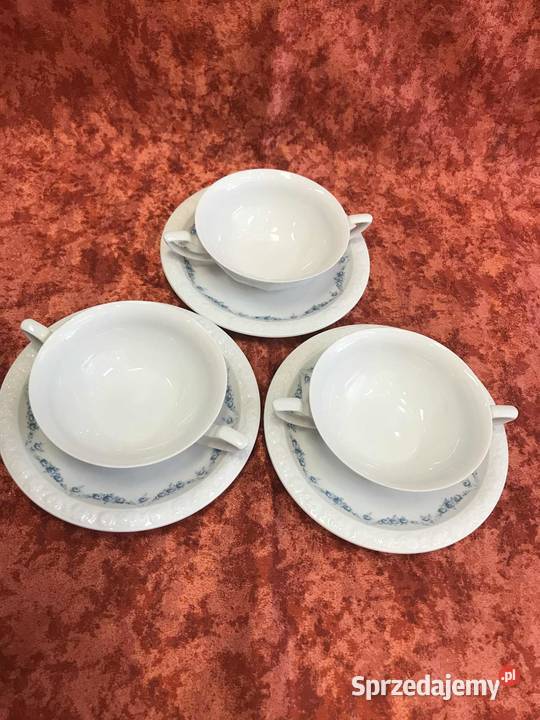 Bulionowki Rosenthal Maria Rosenkante Blau 3 Kielce