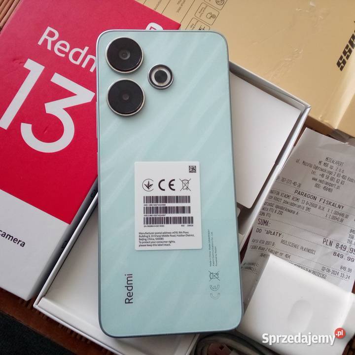 XIAOMI REDMI 13 8256 GB 679 OCEAN BLUEGwarancja lubelskie Tomaszów Lubelski
