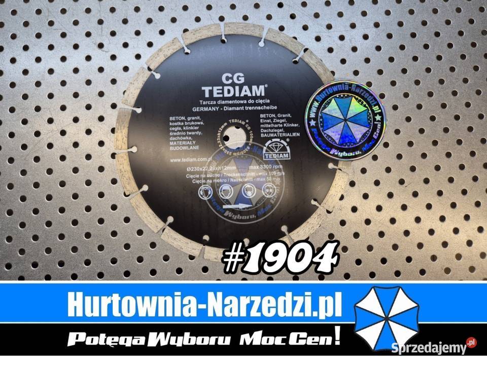 Tarcza diamentowa 230mm h12mm 100ms CG tarcza do Tarcze Nowe