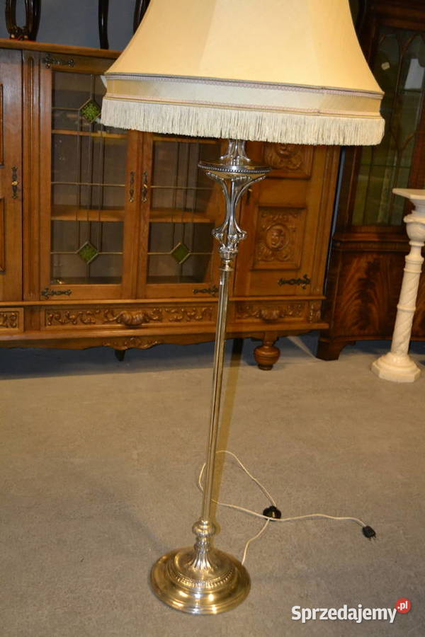 lampa stojąca secesyjna stare srebro