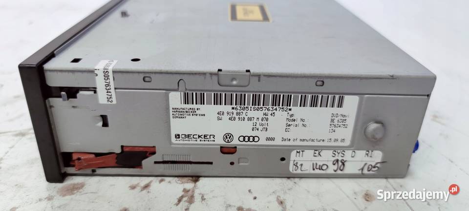CZYTNIK DVD AUDI A3 A4 A5 Q5 A6 A8 4E0919887L śląskie Przystajń sprzedam