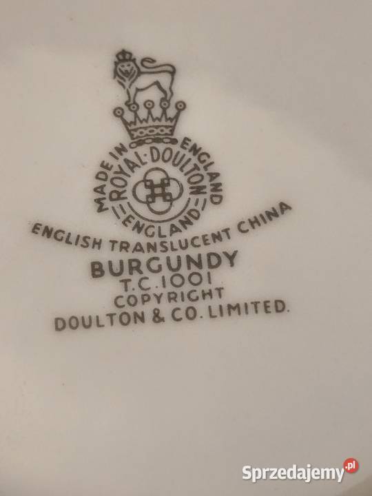Zestaw kawowy angielski Royal Doulton Burgundy Chełm