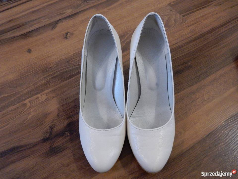 Buty do ślubu czółenka ecru ivory ślubne 38 Tarnowskie Góry