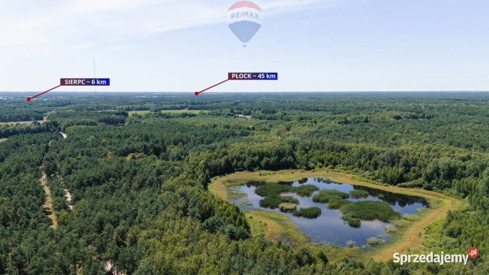 Piękna działka z lasem i oczkiem wodnym mazowieckie Sierpc