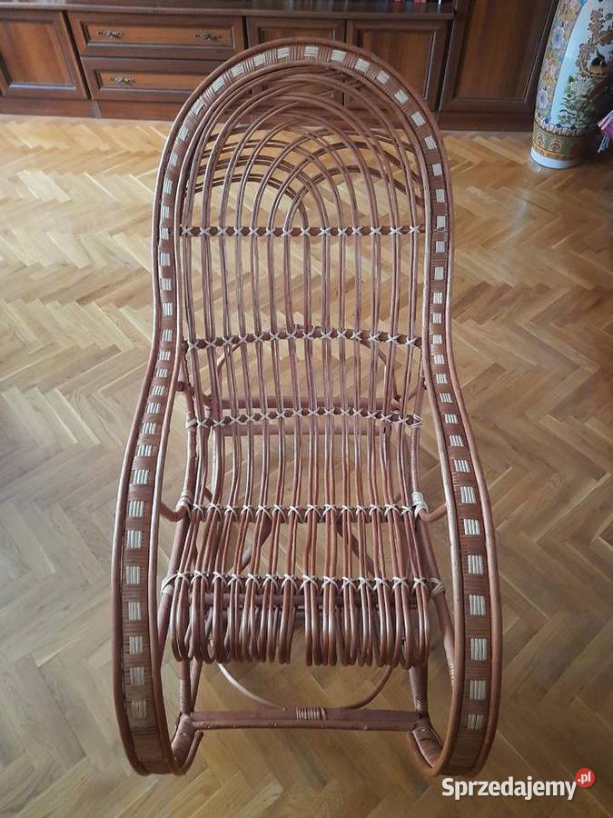 Fotel wiklinowy bujany 115cm Wieliczka