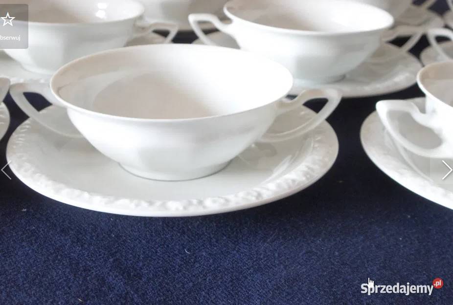 Rosenthal biala Maria 12 Bulionowek Pasym