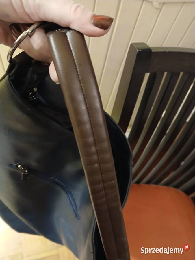 Torba damska przygaszony granat 35cm Łódź