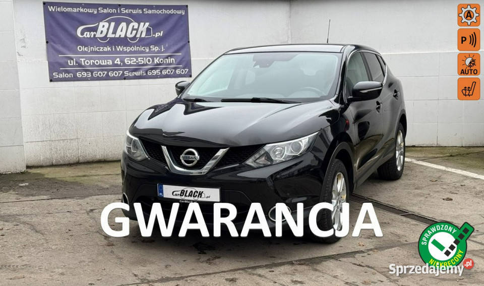 Nissan Qashqai Pisemna Gwarancja 12 miesięcy II czujnik zmierzchu Konin sprzedam