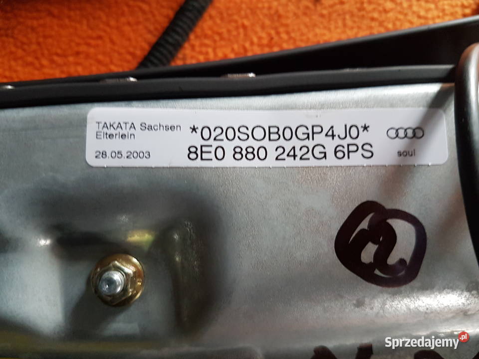 AUDI A4 B6 PODUSZKA POWIETRZNA FOTELA LEWA PRAWA Turek