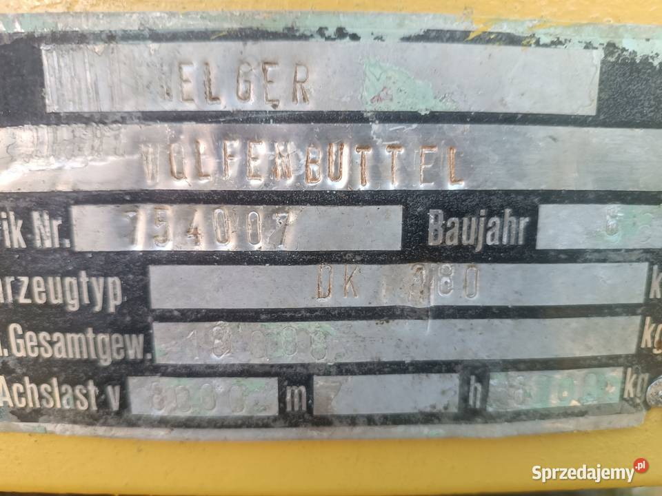 Przyczepa Wywrotka Welger DK 180 Wywrotka 18T Szczytniki
