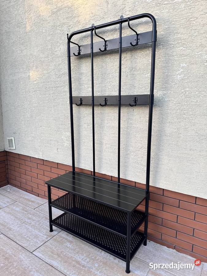 Wieszak przedpokój półka na buty Ikea metalowa Sulbiny