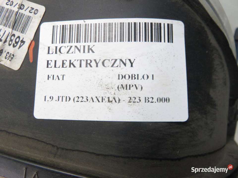 LICZNIK FIAT DOBLO I 19 JTD 46817749