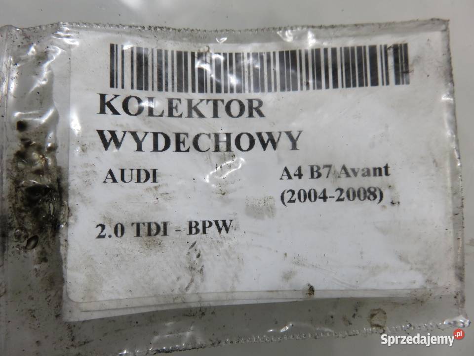 KOLEKTOR WYDECHOWY AUDI A4 B7 20 TDI BPW małopolskie