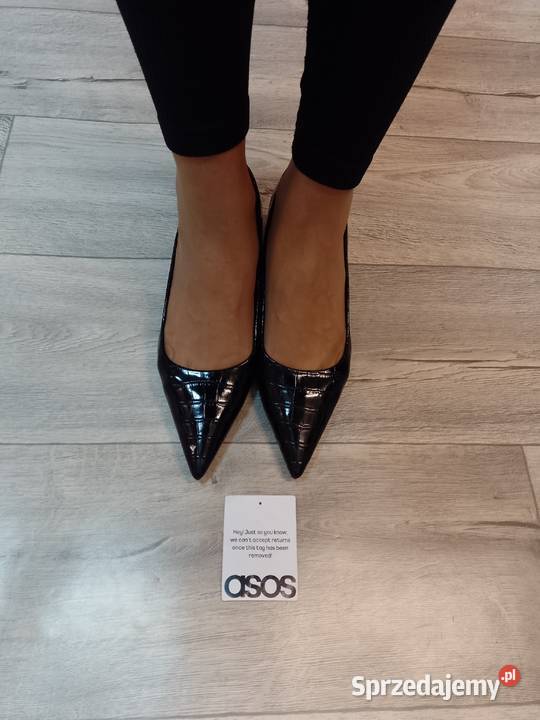 40 ASOS DesignCzarne teksturowane czółenka Kraków sprzedam