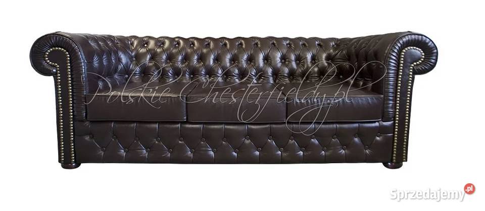 Skórzana SOFA Pikowana CHESTERFIELD NORMAL 4 OS Kraków