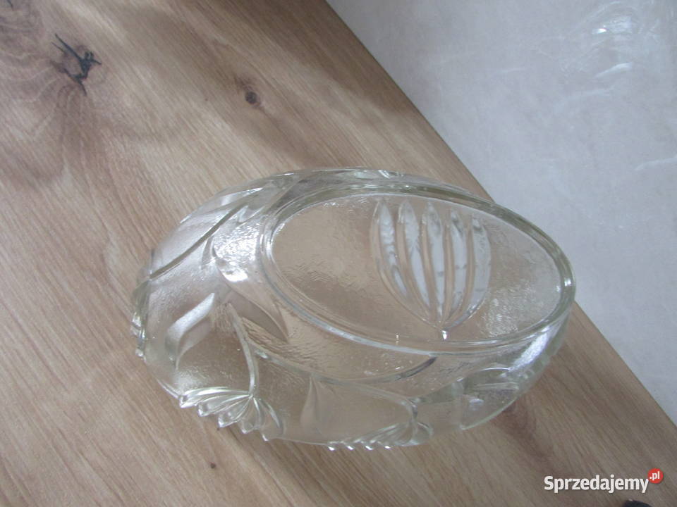 miska misa szklana szkło ozdoba PRL Kraków