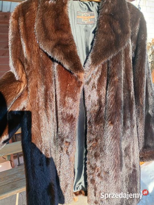 Futro z norek czarneciemna czekolada nowe Kurtki i płaszcze Janów Lubelski