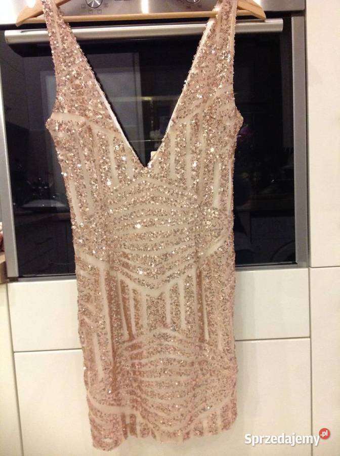 Sukienka Cekinowa Mini Damska BALUOKE XSS NOWA Nowa Sól