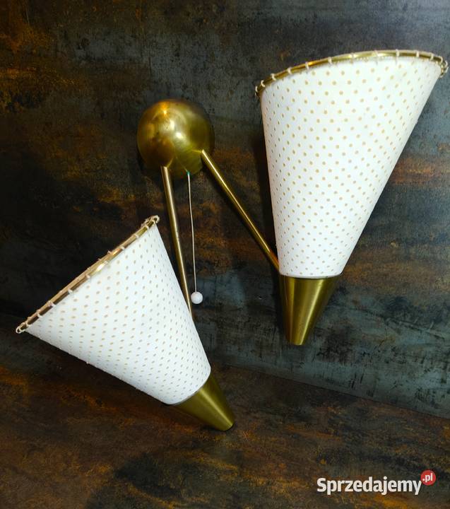 Kinkiet midcentury modern Włochy lata 40 XX Kalisz