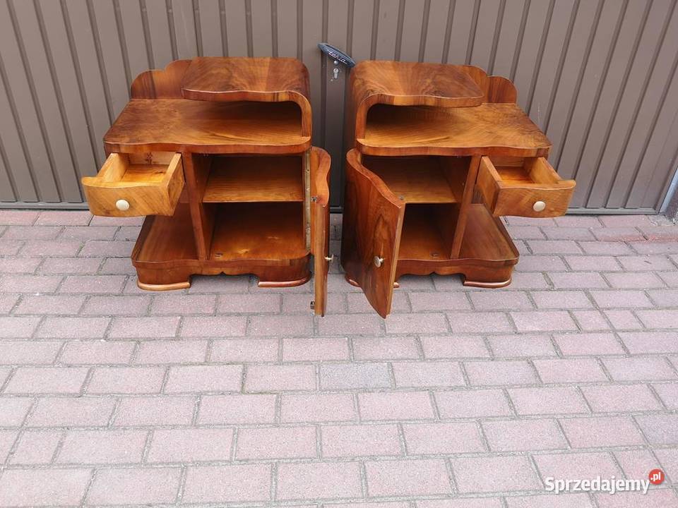 Stoliki Szafki Nocne Art Deco Orzech Stare Antyk Swarzędz