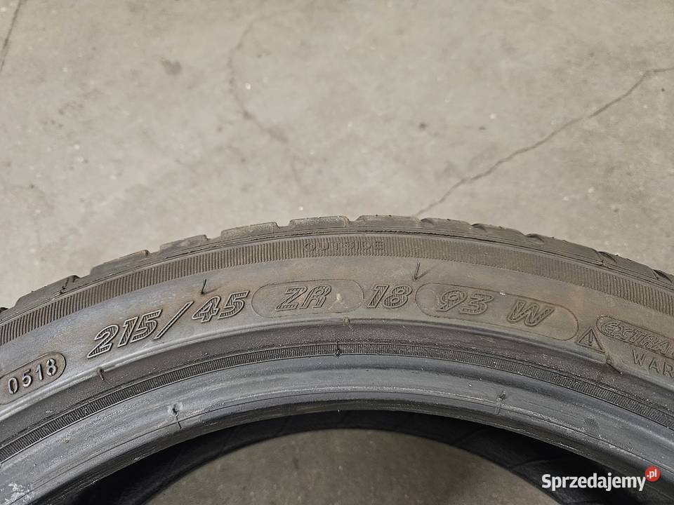 4 21545 R18 93W Michelin Pilot Sport 3 2018r Motoryzacja Katowice sprzedam