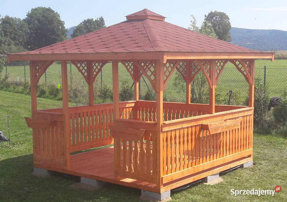 Altana ogrodowa drewniana altanka kwadratowa Zimnowoda
