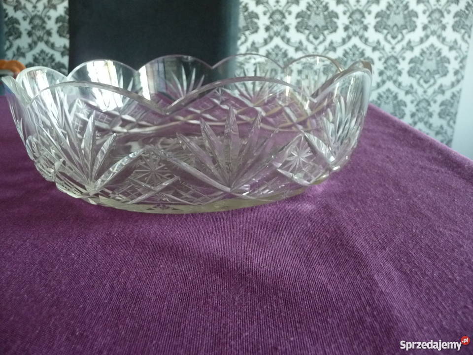 Miska kryształowa średnica 22 wysokość 7 Poznań sprzedam