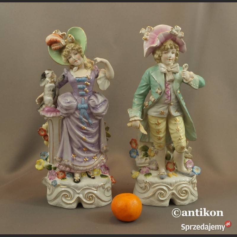 Para porcelanowych figur dworzanie Gdańsk sprzedam