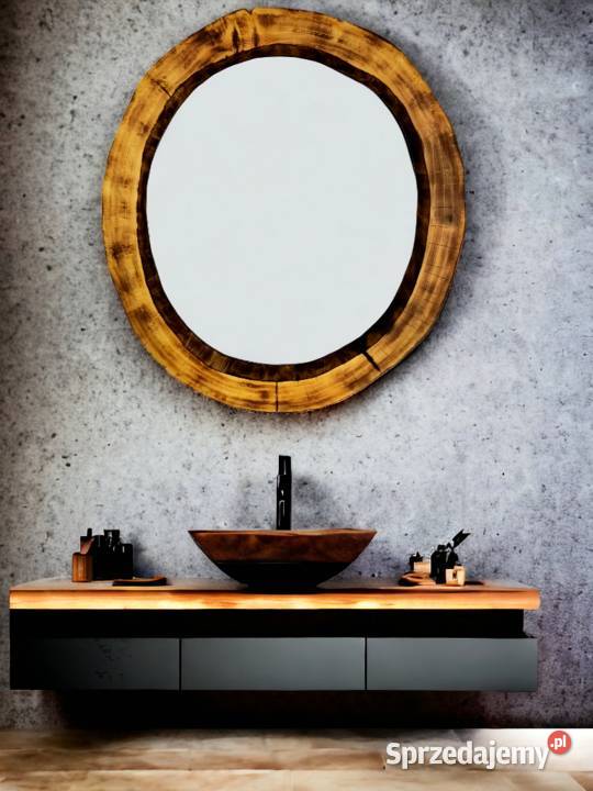 Okrągłe lustra do łazienki drewniane Lustra Rzeszów