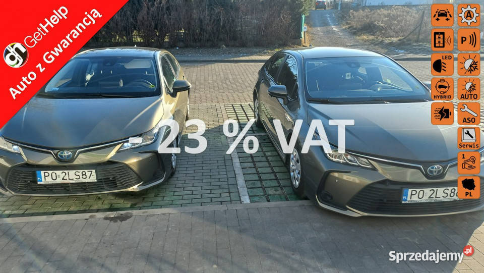 Toyota Corolla Comfort eCVT 18 Hybryda Pełna czujnik zmierzchu pomorskie Gdańsk