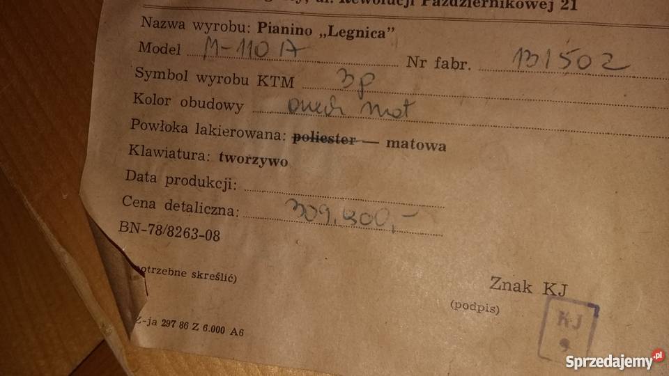 Pianino Legnica M110A w stanie Częstochowa sprzedam