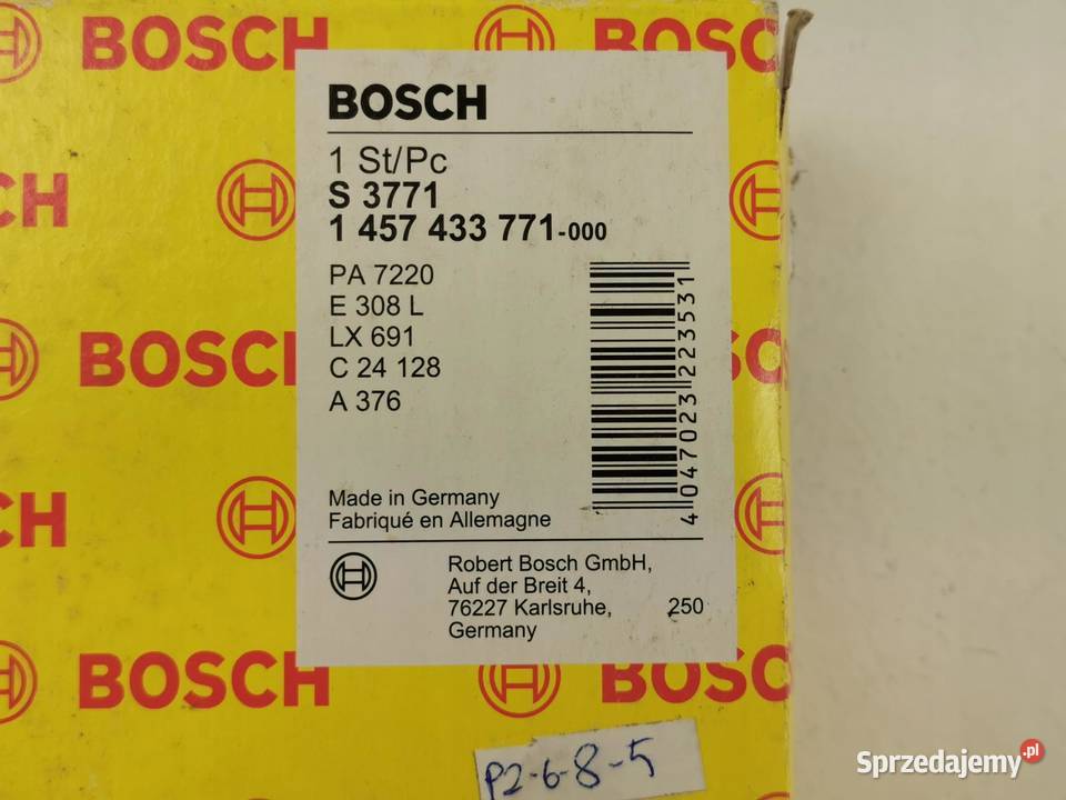 FILTR POWIETRZA BOSCH OPEL VECTRA B 20 22 i DI
